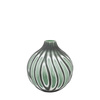 Morella Swirl Hand Carved Glass Vase Sage 300mm