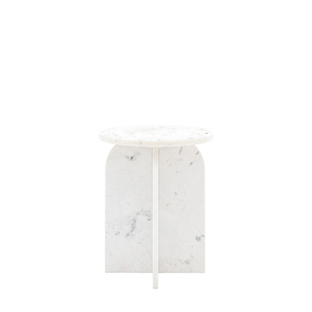 Amalfi Side Table White 400x400x500mm