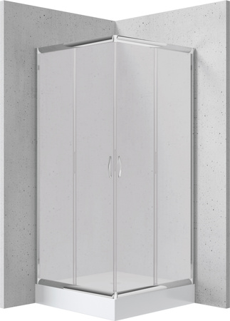 Kabina prysznicowa z brodzikiem kwadratowa 90 cm