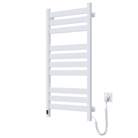 Elektryczny grzejnik łazienkowy Navin Largo 500х1000 Sensor prawy, biały aksamit, timer