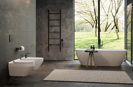 Instal Projekt Primavera Electro Grzejnik elektryczny  40x160 cm czarny mat/black mat PRVE-40/160C31