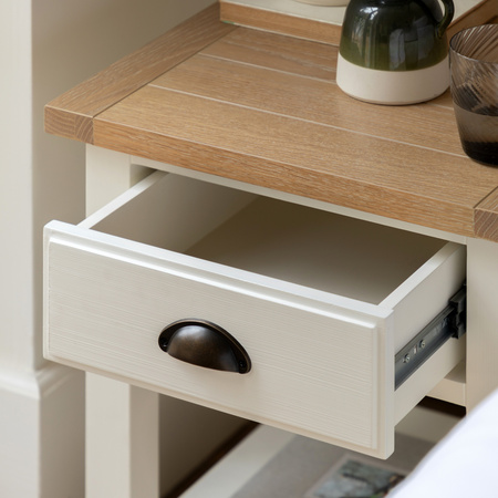 Eton 1 Drawer Bedside White