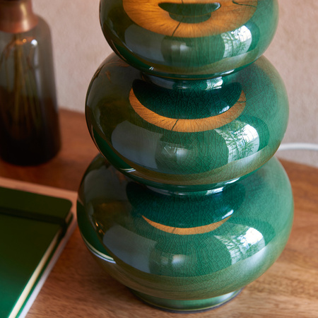 Monroe Table Lamp Gloss Green Reactive Glaze
