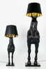 MOOSEE lampa podłogowa KOŃ HORSE STAND    S czarna - włókno szklane