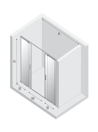 NZ4 Drzwi wnękowe SMART COPPER BRUSHED 2D U 180x200 szkło czyste 8mm Active Shield 2.0