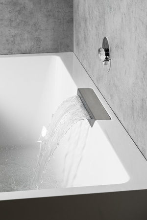 CASCATA L MONOLITH wanna prostokątna 180x80x60cm, kaskada ze stali nierdzewnej