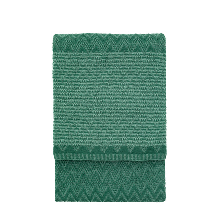 Nalu Knitted Herringbone Throw Green 1300x1700mm
