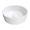 BARI M+ umywalka nablatowa, ø38 cm, biały połysk