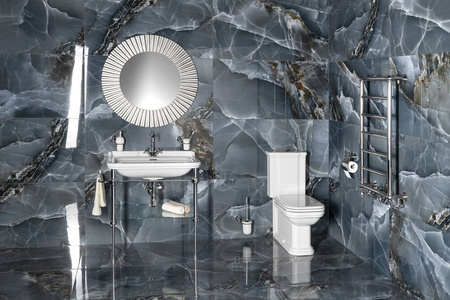 WALDORF kompakt WC, odpływ poziomy/pionowy, biały-chrom