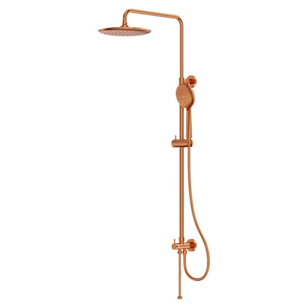 Zestaw prysznicowy z deszczownicą bez baterii Orion Brushed Copper