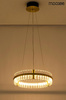 MOOSEE lampa wisząca SATURNUS 47 złota - LED, kryształ, stal szczotkowana