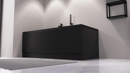 PLAIN obudowa czołowa 180x59cm, czarny mat, lewy