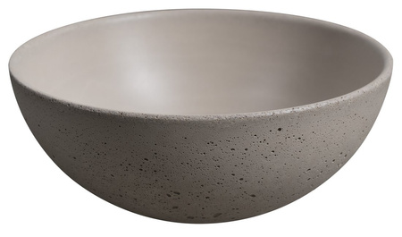 MINOR umywalka betonowa nablatowa, średnica 26cm, piaskowy mat