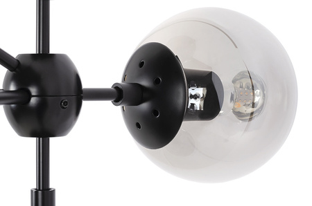 MOOSEE lampa wisząca PLANETARIO 10        czarna - klosze dymione