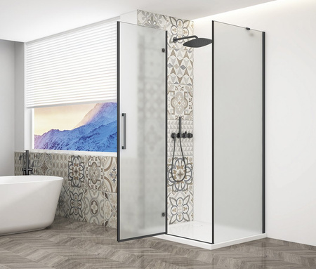 TRINITY BLACK kabina prysznicowa 1200x800mm, szkło matowe, lewe