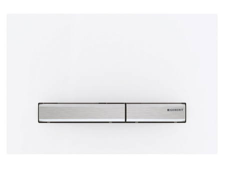 GEBERIT SIGMA50 Dual flush przycisk spłukujący, biały połysk/chrom