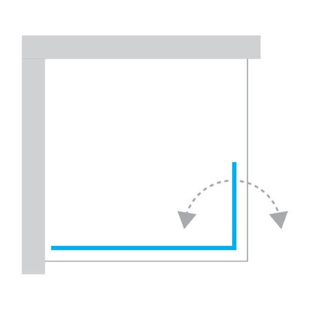 NZ2 Kabina prysznicowa NEW SOLEO GOLD BRUSHED walk-in U 100x195 szkło czyste 6mm Active Shield 2.0
