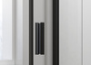 EASY BLACK drzwi prysznicowe obrotowe 760-900mm, szkło Brick