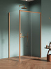 Kabina prysznicowa PRIME COPPER BRUSHED 1D prostokątna L 120x80x200 szkło czyste 6mm Active Shield 2.0