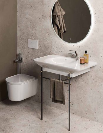 Zestaw VALET Miska WC podwieszana RIMLESS 56x36,3 cm biały połysk & deska WC W/O biały połysk