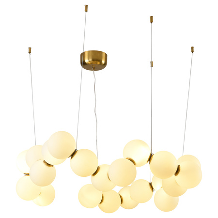 Lampa wisząca CORALLI-80 - LED, biało-mosiężna