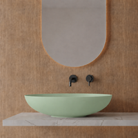 Vitruvit Boat ceramiczna umywalka nablatowa owalna 59,5 x 39,5 cm Green Beryl Mat (wyprzedaż ekspozycyjna)
