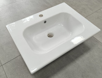 Umywalka nablatowa RACER Consola Venetto 61 cm Biały Połysk