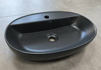 Umywalka nablatowa RACER Carisma Noir 59 cm Czarna Mat