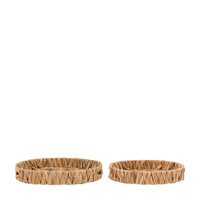 Wye Woven Round Tray Natural S/2 340x340x50mm