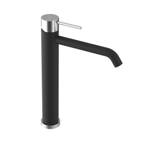 ULTRASAN bateria umywalkowa bez odpływu, czarny mat/chrom