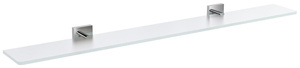 X-SQUARE półka szklana 800mm, chrom/szkło mleczne