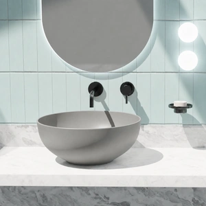 Vitruvit SKY ceramiczna umywalka nablatowa okrągła 40 cm Naxos (wyprzedaż ekspozycyjna