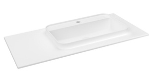 BRAHEA umywalka 96,6x51,5cm, Rockstone, prawy, biały mat