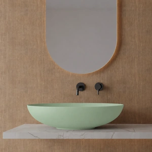 Vitruvit Boat ceramiczna umywalka nablatowa owalna 59,5 x 39,5 cm Green Beryl Mat (wyprzedaż ekspozycyjna)
