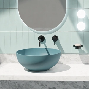 Vitruvit SKY ceramiczna umywalka nablatowa okrągła 40 cm Amazonite (wyprzedaż ekspozycyjna)