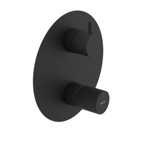 ULTRATAP bateria prysznicowa podtynkowa, 3 wyjścia, obrotowy przełącznik, czarny mat