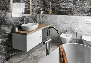 WAVE 80 zestaw łazienkowy, biała/dąb Rover