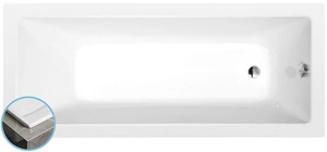 NOEMI SLIM wanna prostokątna 170x70x39cm, biała