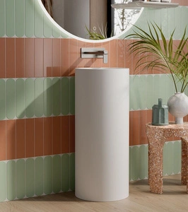 PETIT Umywalka wolnostojąca okrąg 36x36 cm biały mat