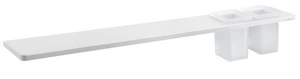 ABELINE półka + 2 kubki, 800mm, Rockstone, biały mat
