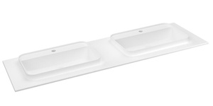 BRAHEA umywalka podwójna 151,6x51,5cm, Rockstone, biały mat