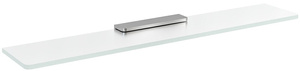 Półka szklana 600mm, chrom/szkło mleczne