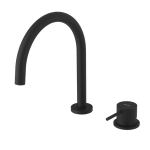 ULTRASAN dwuelementowa bateria umywalkowa bez odpływu, czarny mat