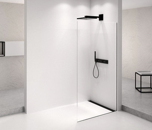 ARCHITEX BLACK MATT walk-in, 862 mm, szkło czyste