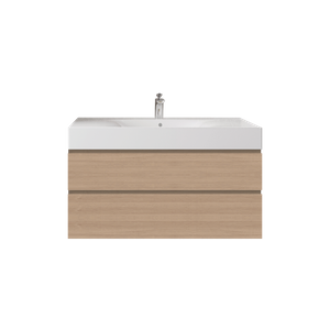 Zestaw DES Umywalka z otworem & Szafka Joy podumywalkowa podwieszana 100 SCANDINAVIAN OAK