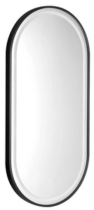 KAIRA lustro owalne z oświetleniem LED 45x90cm, czarny mat
