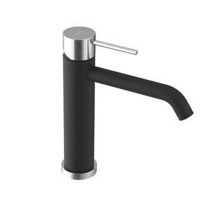 ULTRASAN bateria umywalkowa bez odpływu, czarny mat/chrom