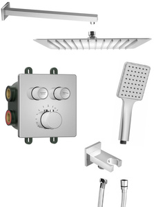 SMART SELECT zestaw prysznicowy podtynkowy termostatyczny, 2 wyjścia, wyjście, chrom