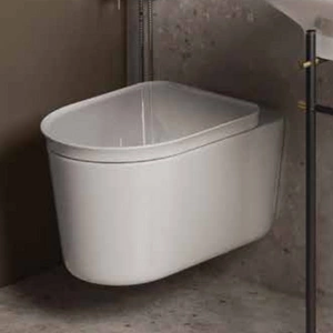 Zestaw VALET Miska WC podwieszana RIMLESS 56x36,3 cm biały połysk & deska WC W/O biały połysk