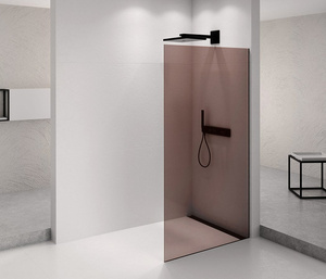ARCHITEX BLACK MATT walk-in, 1262 mm, szkło Marron